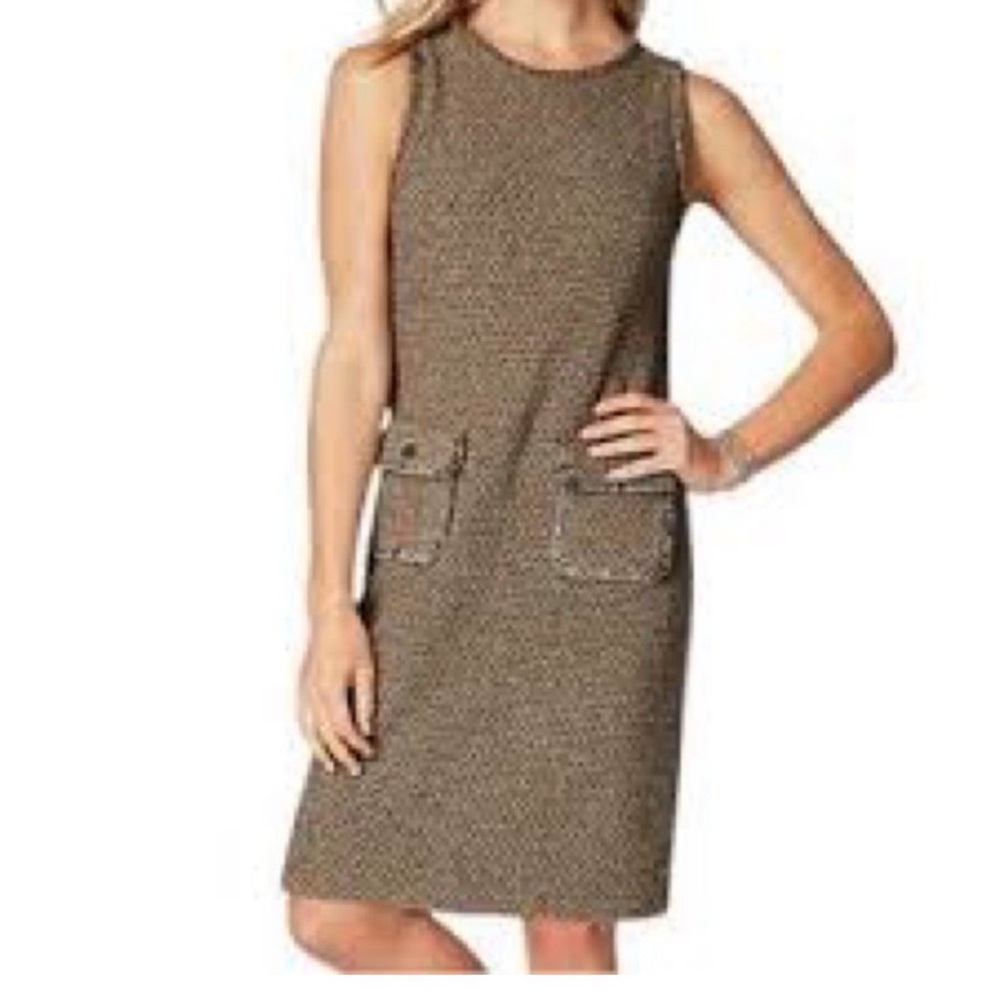 J. Jill Brown Textured Mini Dress